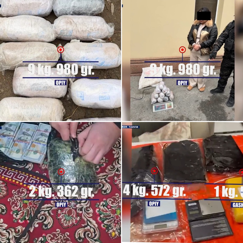 Пресечён незаконный оборот в общей сложности 32 кг наркотических средств, ввезённых из Таджикистана