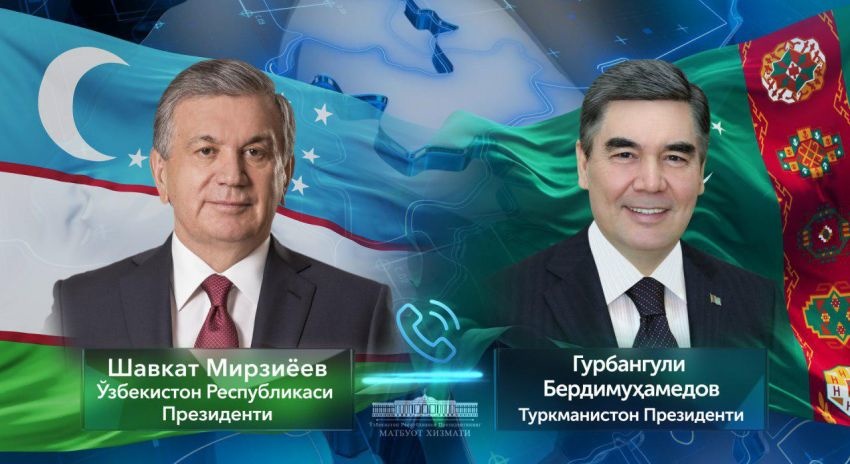 Shavkat Mirziyoyev va Gurbanguli Berdimuhamedov telefon orqali so‘zlashdi