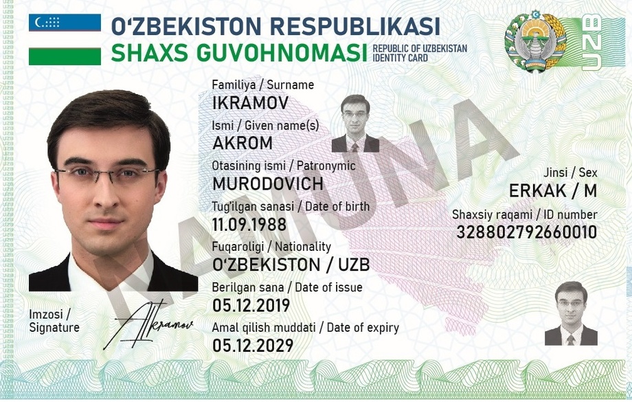 2021-yil 1-yanvardan biometrik pasport o‘rniga ID-kartalar beriladi