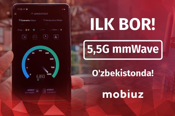 Mobiuz энг замонавий mmWave радиочастотасидан фойдаланиб 5,5G имкониятларини кўрсатади