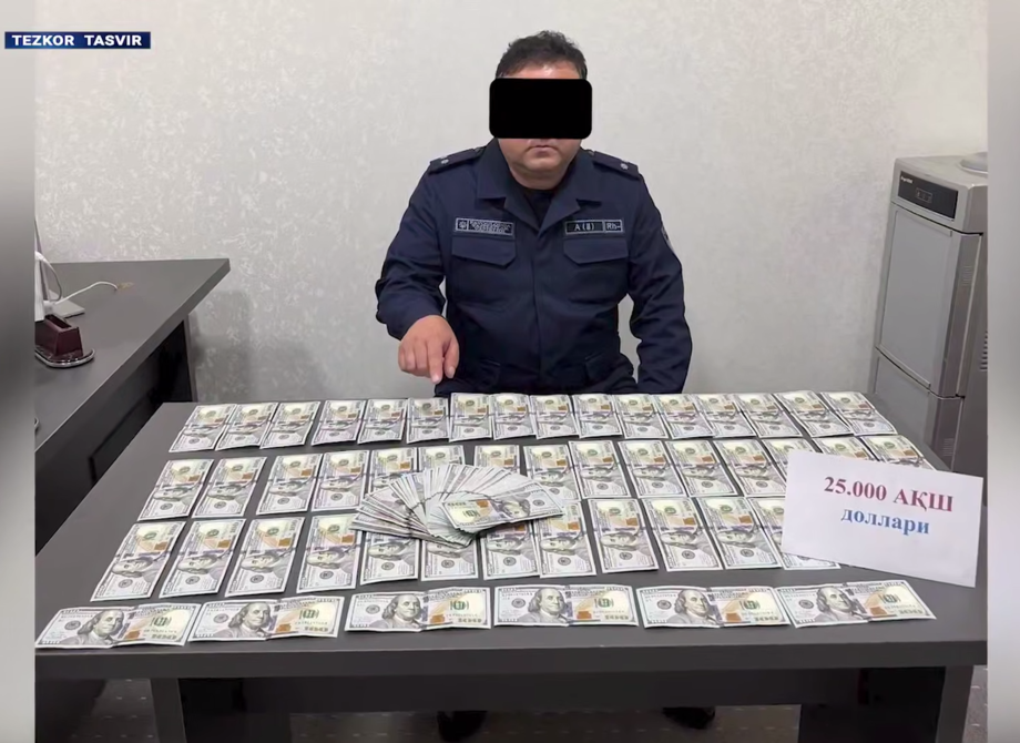 Tadbirkordan 63 ming dollar talab qilgan mansabdor qo‘lga olindi