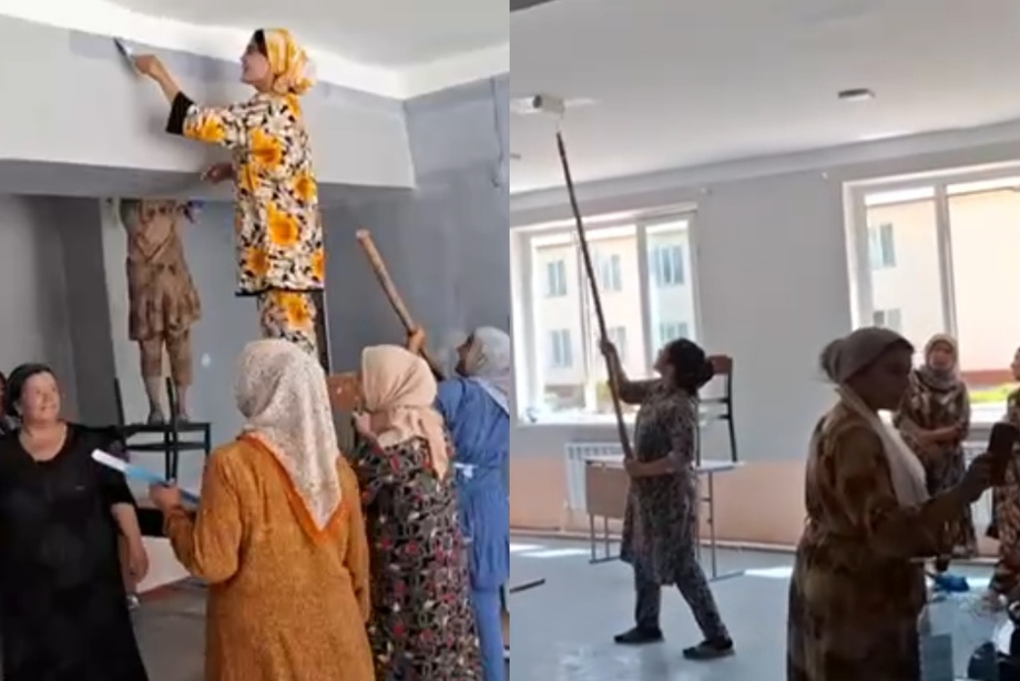 В Андижане уволили директора школы, допустившего привлечение учителей к ремонту