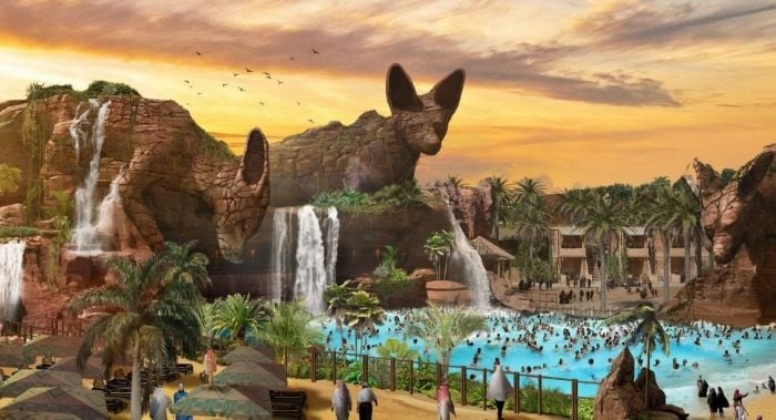В пустыне Саудовской Аравии начали строить гигантский аквапарк