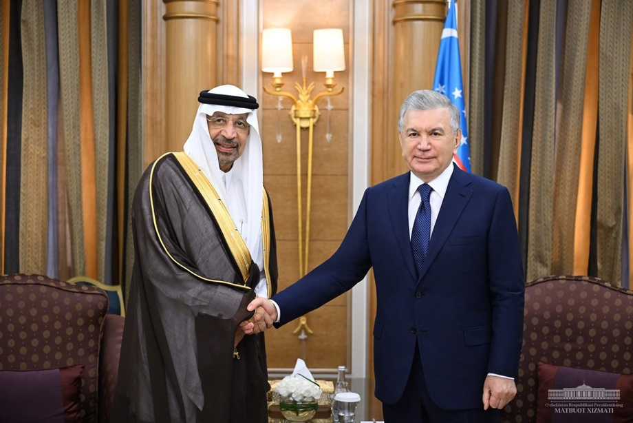 Mirziyoyev Saudiya Arabistoni investitsiyalar vaziri Xolid al-Falihni qabul qildi