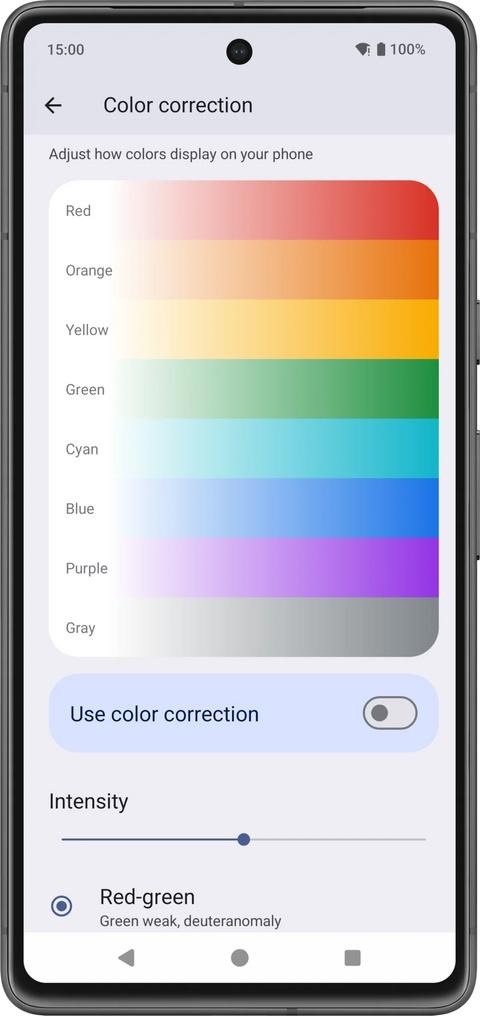 Android 15 поможет правильно видеть цвета в приложениях – функции для дальтоников