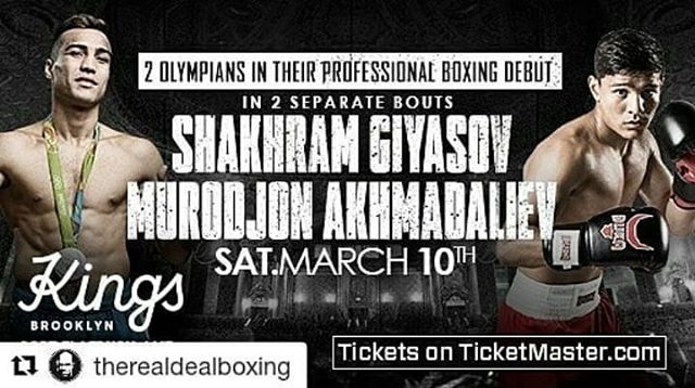Shahram G‘iyosov va Murodjon Ahmadaliyev professional boksdagi debyut jangini o‘tkazadi