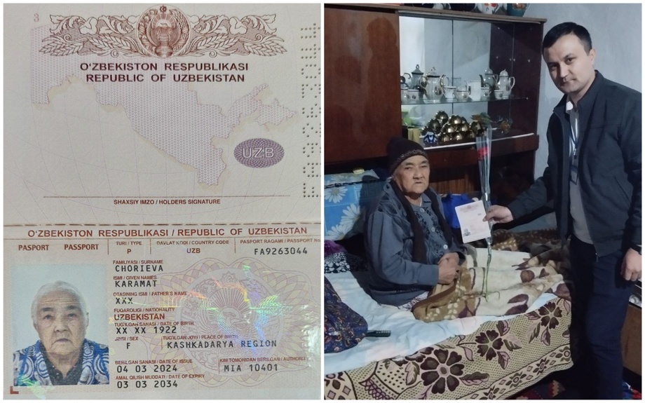 102 yoshli onaxonga xorijga chiqish pasporti berildi