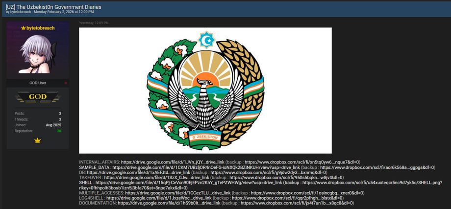 «Darknet»га 15 млн ўзбекистонликнинг маълумотлари сиздирилгани айтилмоқда. Дастлабки тушунтириш берилди