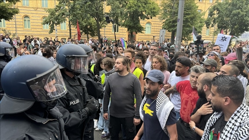 В Берлине произошли стычки во время демонстрации в поддержку Палестины