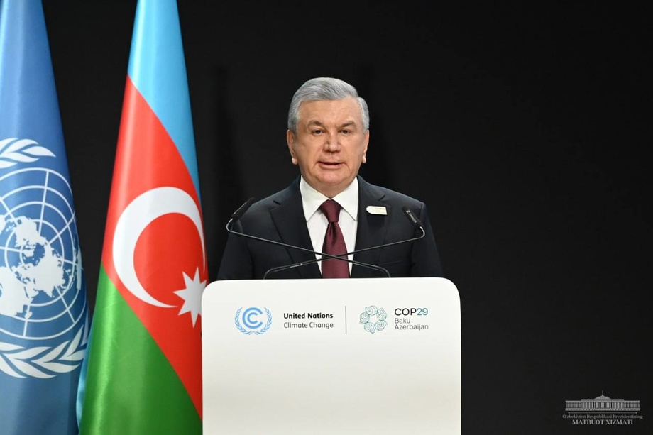 Shavkat Mirziyoyev COP 29 da bildirgan asosiy taklif va tashabbuslar