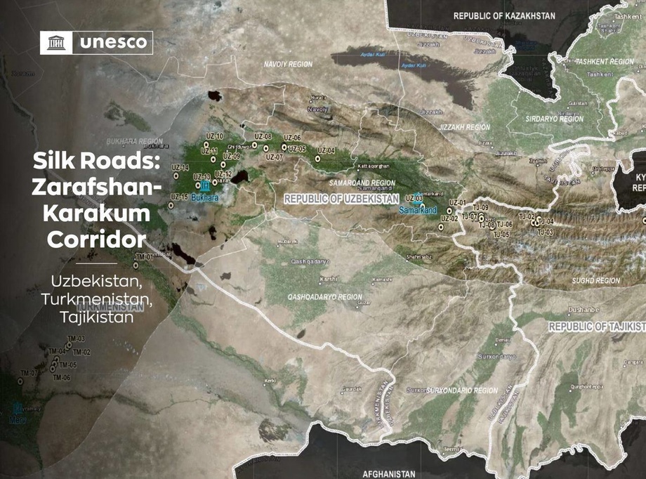 Зарафшан-Каракумский коридор Великого Шелкового пути был внесен в список Всемирного наследия ЮНЕСКО