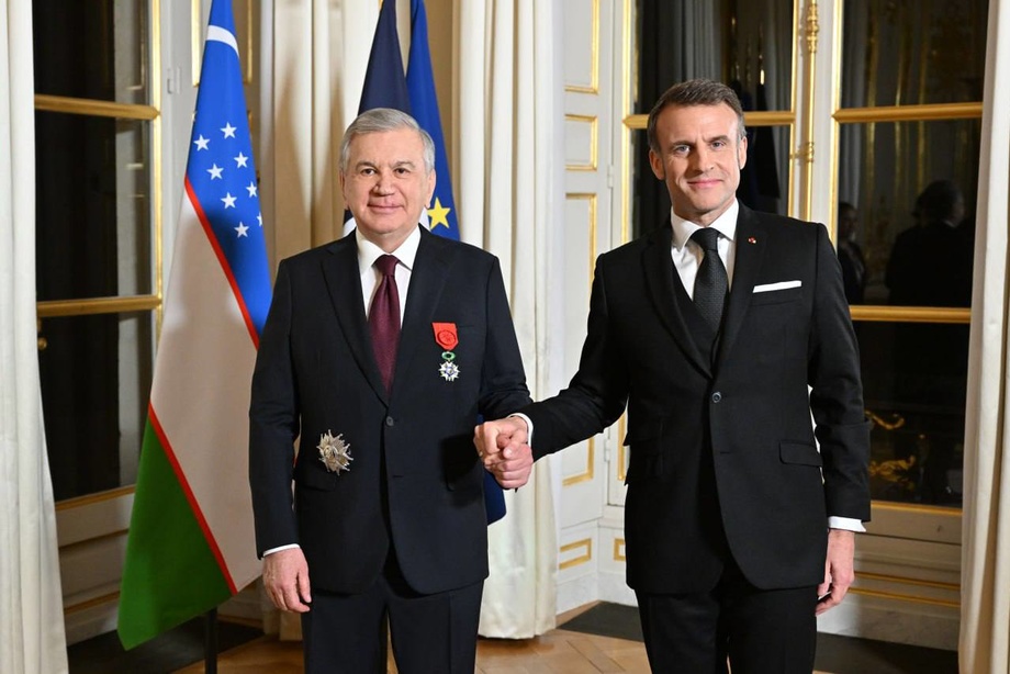 Shavkat Mirziyoyev Fransiyaning oliy mukofoti bilan taqdirlandi