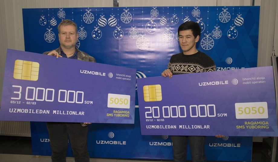 «UZMOBILE» dastlabki g‘oliblarga 187 mln. so‘m tarqatdi