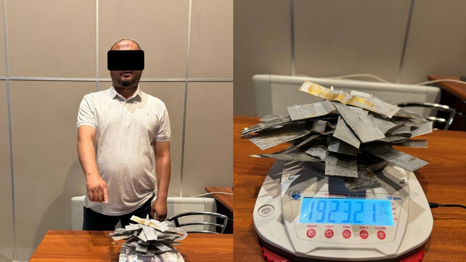 Катта миқдордаги олтинни Дубайга олиб чиқмоқчи бўлган шахс ушланди