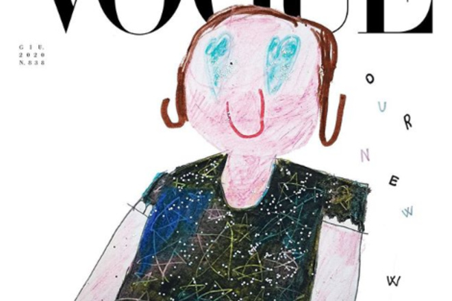 Итальянский Vogue поместил на обложку рисунки детей