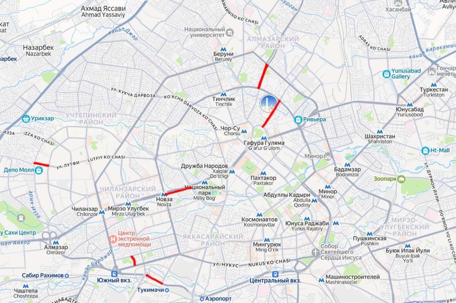 Тошкентда таровеҳ намози муносабати билан айрим кўчаларда ҳаракат чекланади