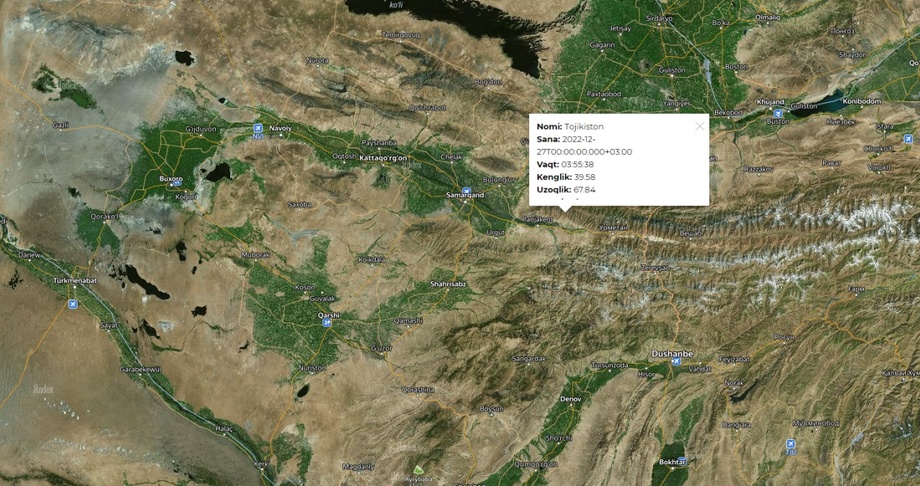 В Узбекистане ощущалось землетрясение с эпицентром в Таджикистане