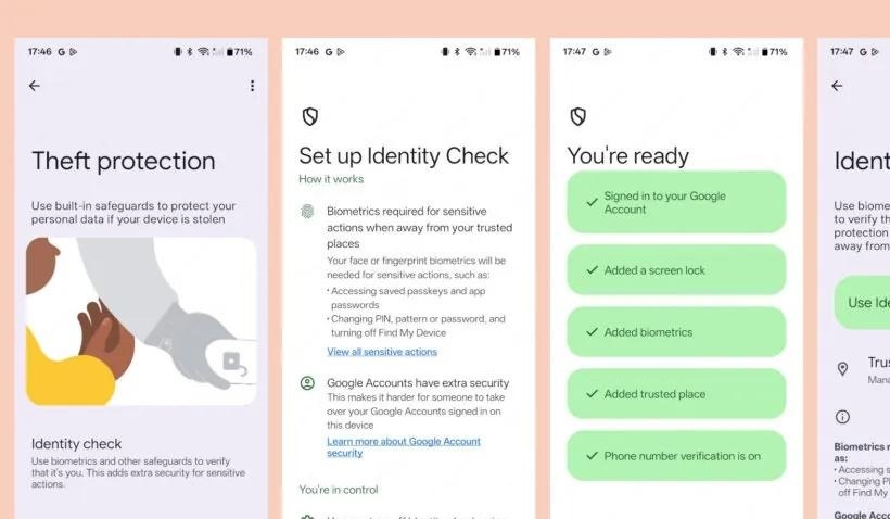 Android 16 заблокирует себя в ненадежных местах и запросит проверку личности