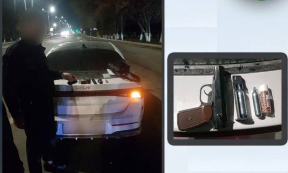 Тошкентда ҳайдовчининг ёнидан қурол чиқди