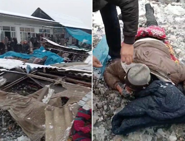 На рынке в Андижане обрушился торговый прилавок, есть пострадавший